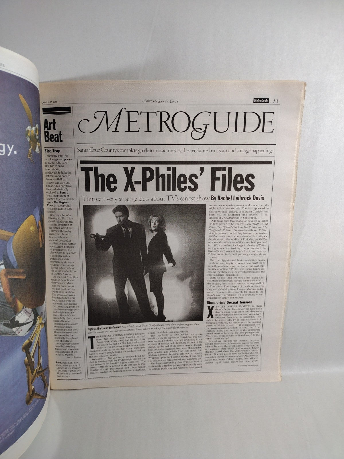 Metro Santa Cruz Vol 3 #13 (1996) S California Newspaper X-Files AFI