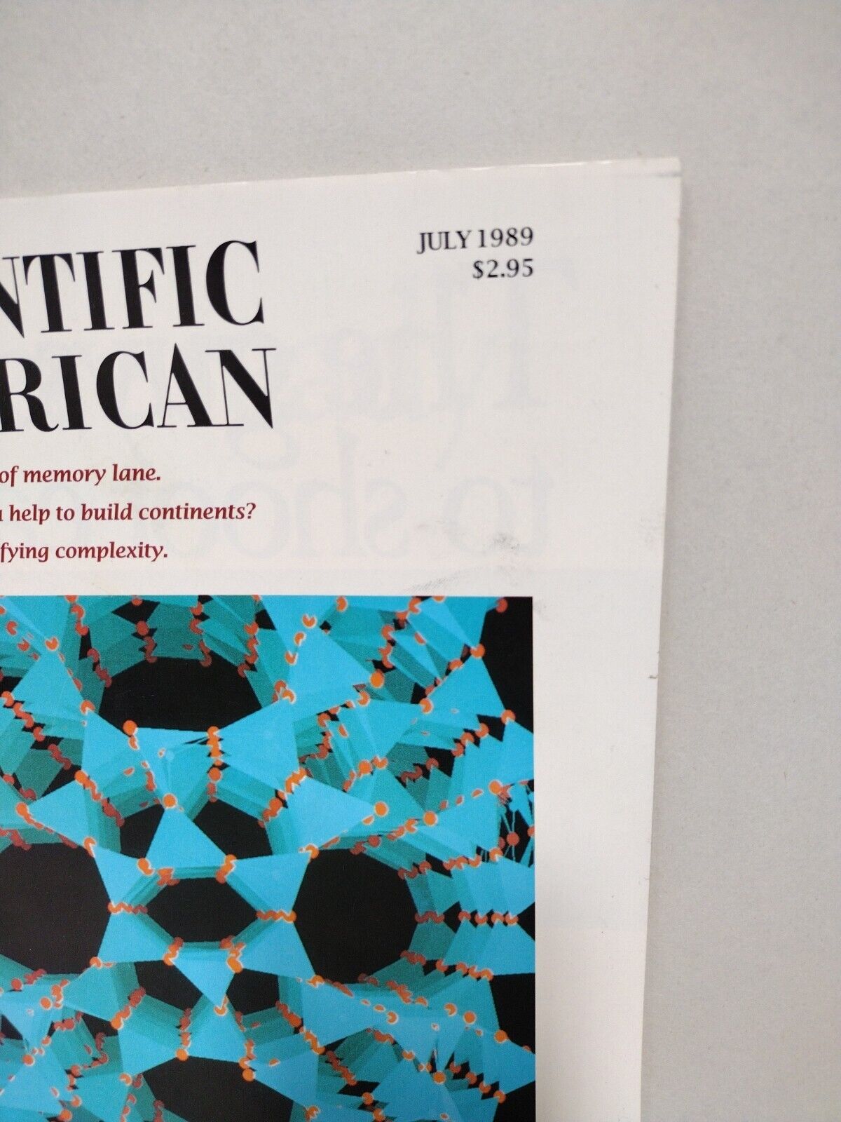 Scientific American V.261 #1 (Jul 1989) Neuroscience Volcanism At Rift VG