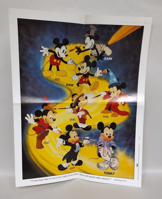 Vintage Disney Mickey Mouse Generations Through the Years Poster #88002 16"x20"