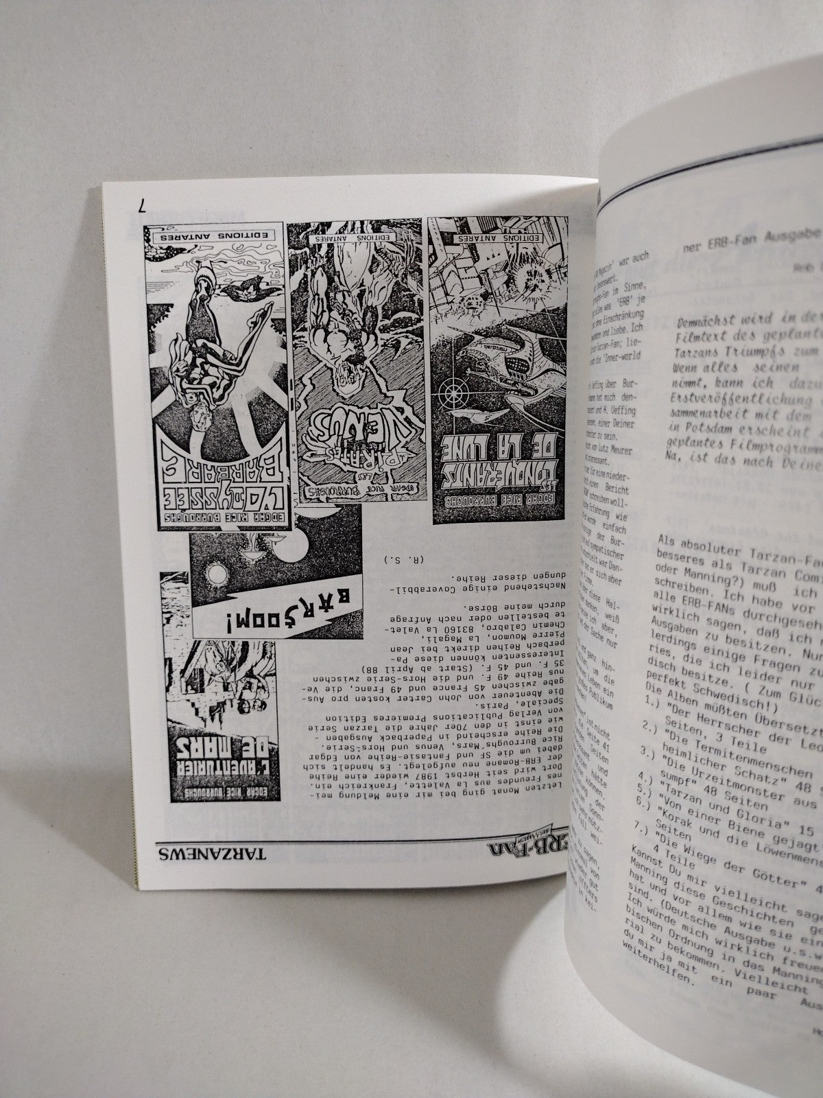 ERB Fan Das Magzin (1988) German Text  Fanzine Lot Set #14 15 Mike Grell Tarzan