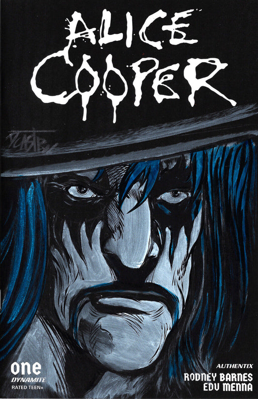 Alice Cooper #1 Blank Black Sketch Variant Cover W Original Dave Castr Art