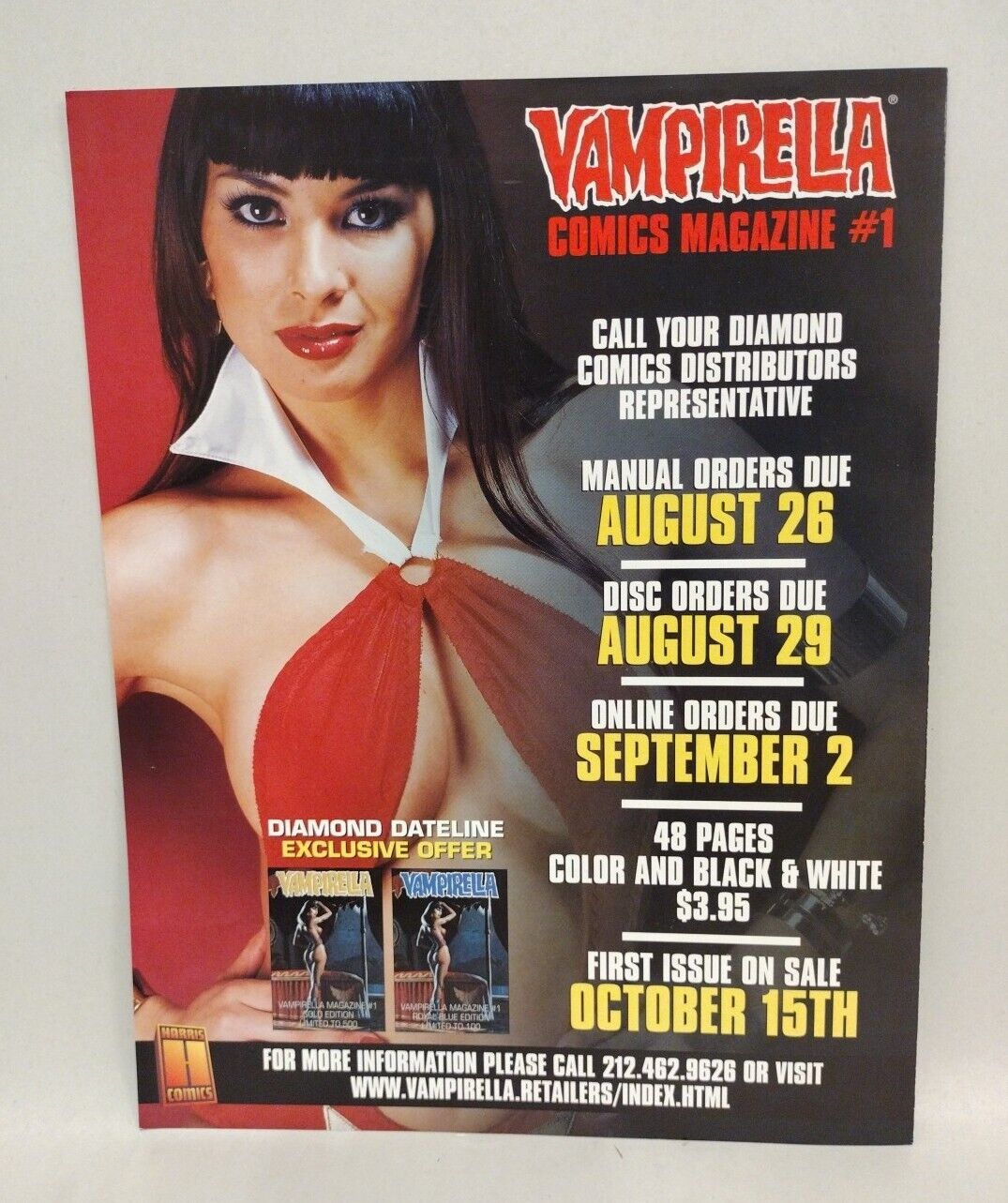 Vampirella (2003) Harris Comic Magazine Lot Set #1 2 3 4 + Flyer Promo Sheet 