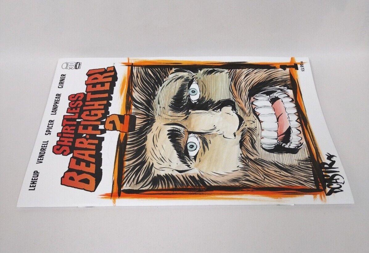 Shirtless Bear-Fighter 2 #1 (Of 7) Blank Sketch Cover W ORIGINAL ART DCASTR 