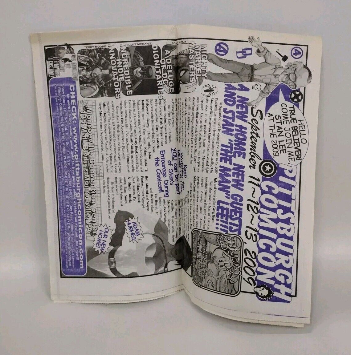 Pittsburgh Comic Con (2009) Newspaper Mailer Signed Tim Vigil