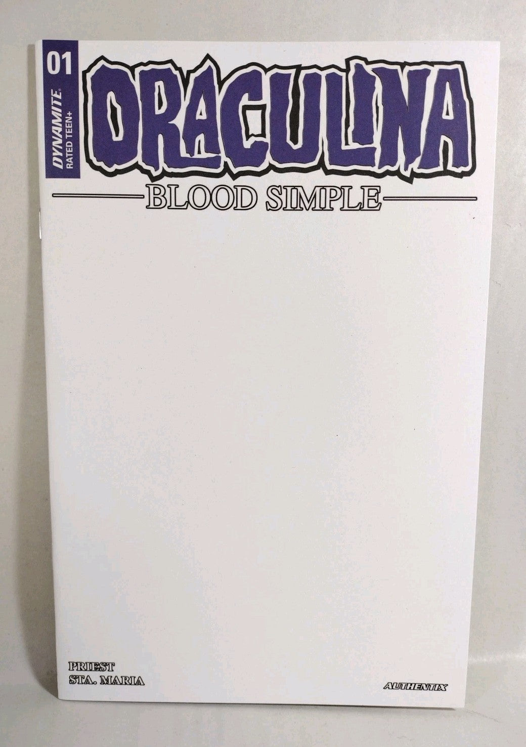 Draculina Blood Simple #1 (2023) Dynamite Blank Variant Cover Comic New NM