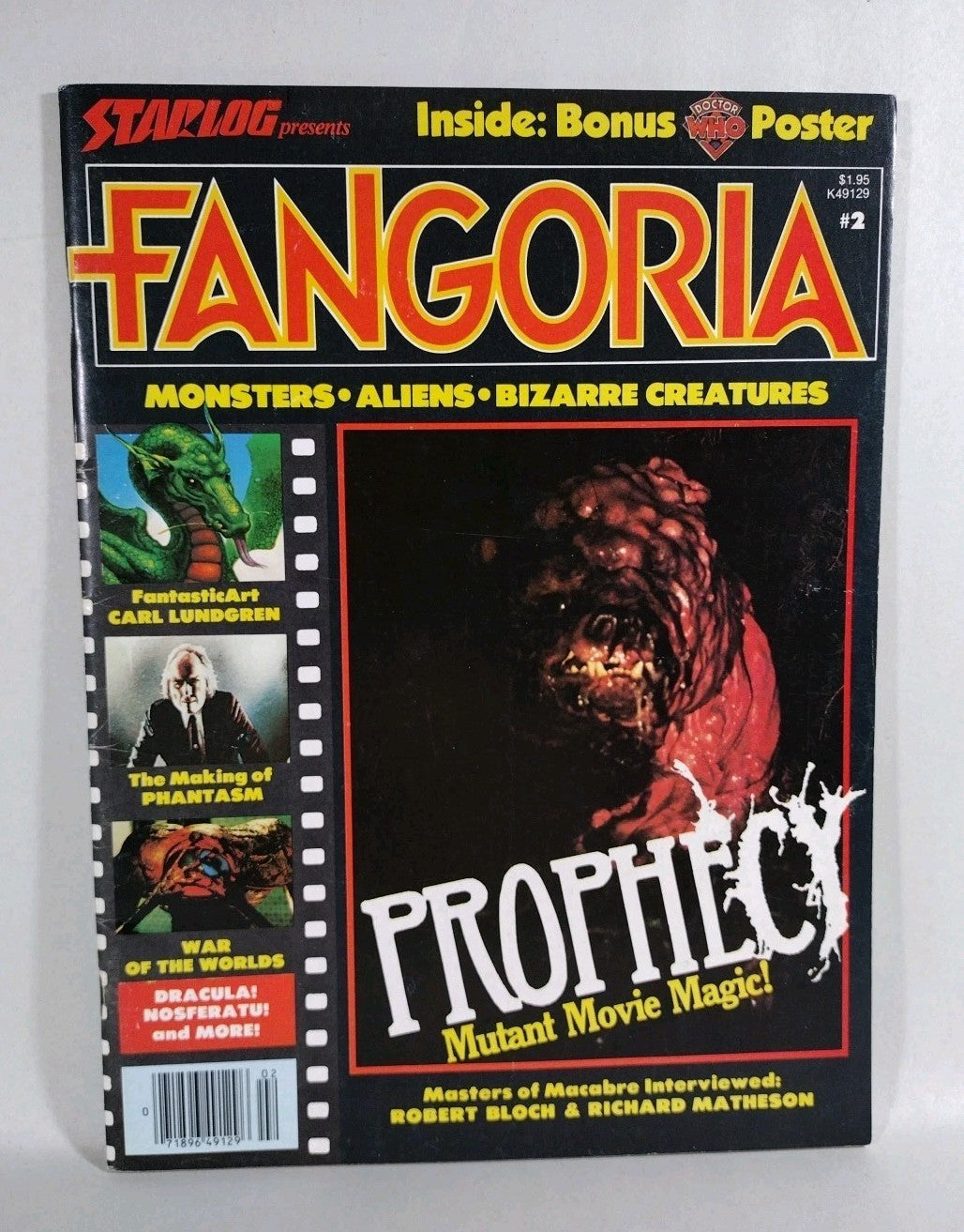 FANGORIA Magazine #2 (1979) Prophecy Phantasm War Of The Worlds W Poster VF 