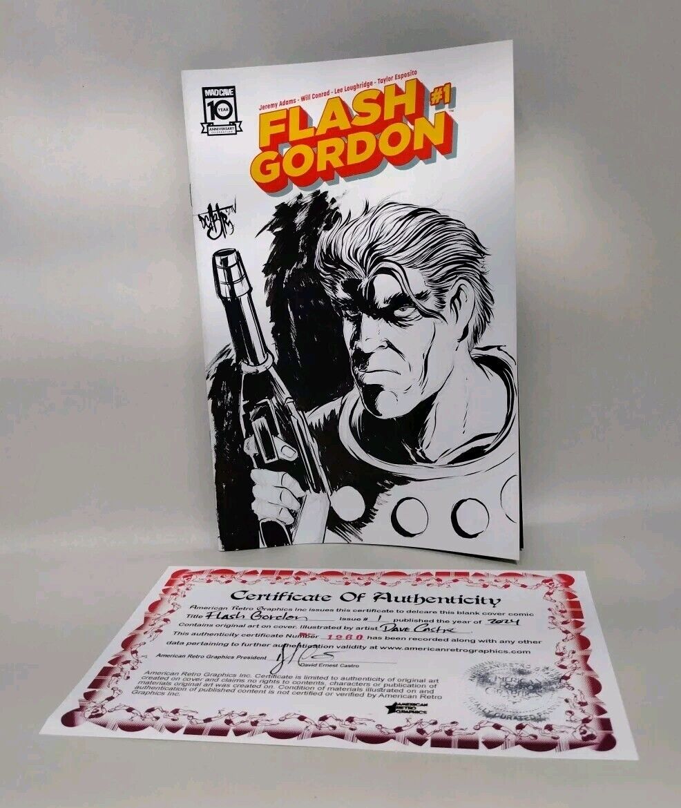 Flash Gordon #1 (2024) Mad Cave Sketch Error Variant Cover W Original DCastr Art