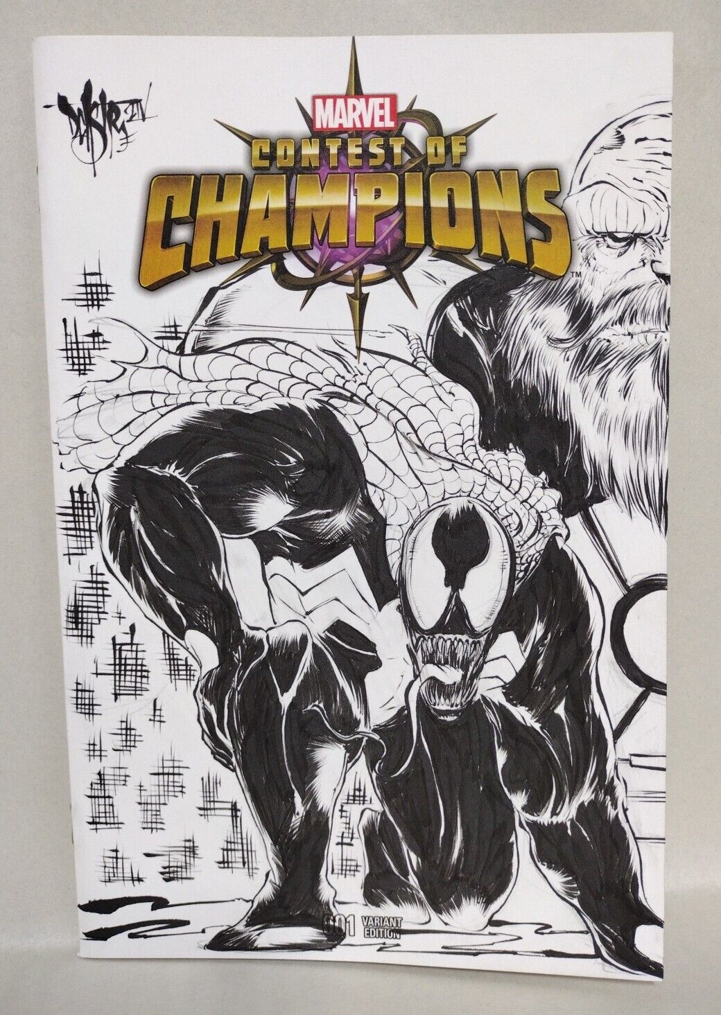 Contest Of Champions #1 (2015) Marvel Sketch Variant Comic W Original VENOM Art