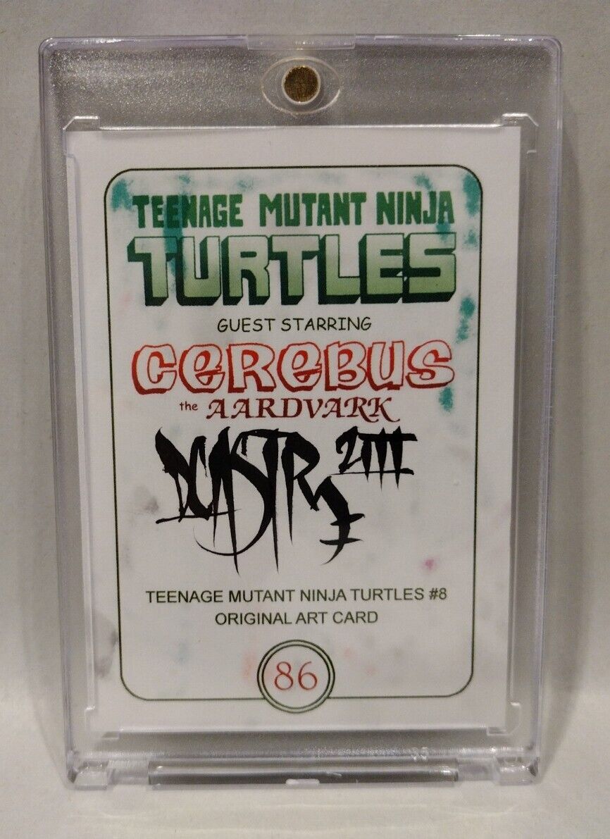 TMNT Cerebus Aardvark (2023) #86 Dave Sim Sketch Card w Original Dave Castr Art