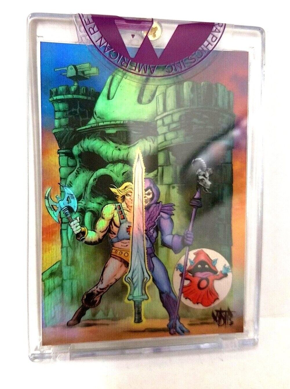 MOTU Holochrome Card New Sealed Signed Power-Con Exclusive Trading Card ( NEW )