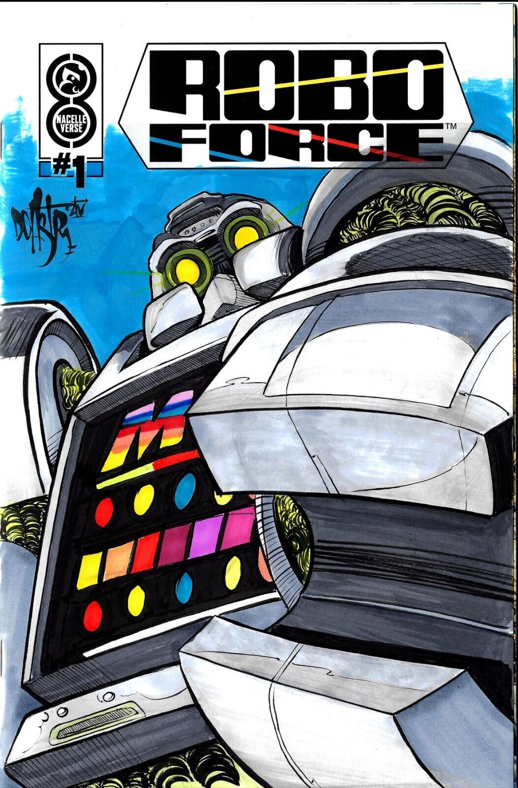 Roboforce #1 (2024) ONI Nacellverse Sketch Cover W Original Art Variant Comic