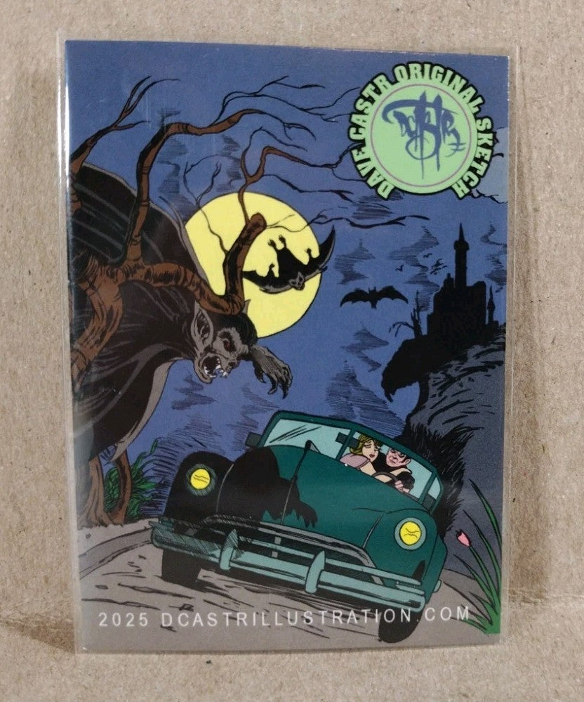 Dave Castr Crusin (2025) OAC Sketch Card W Original Alien Dude Art ACEO