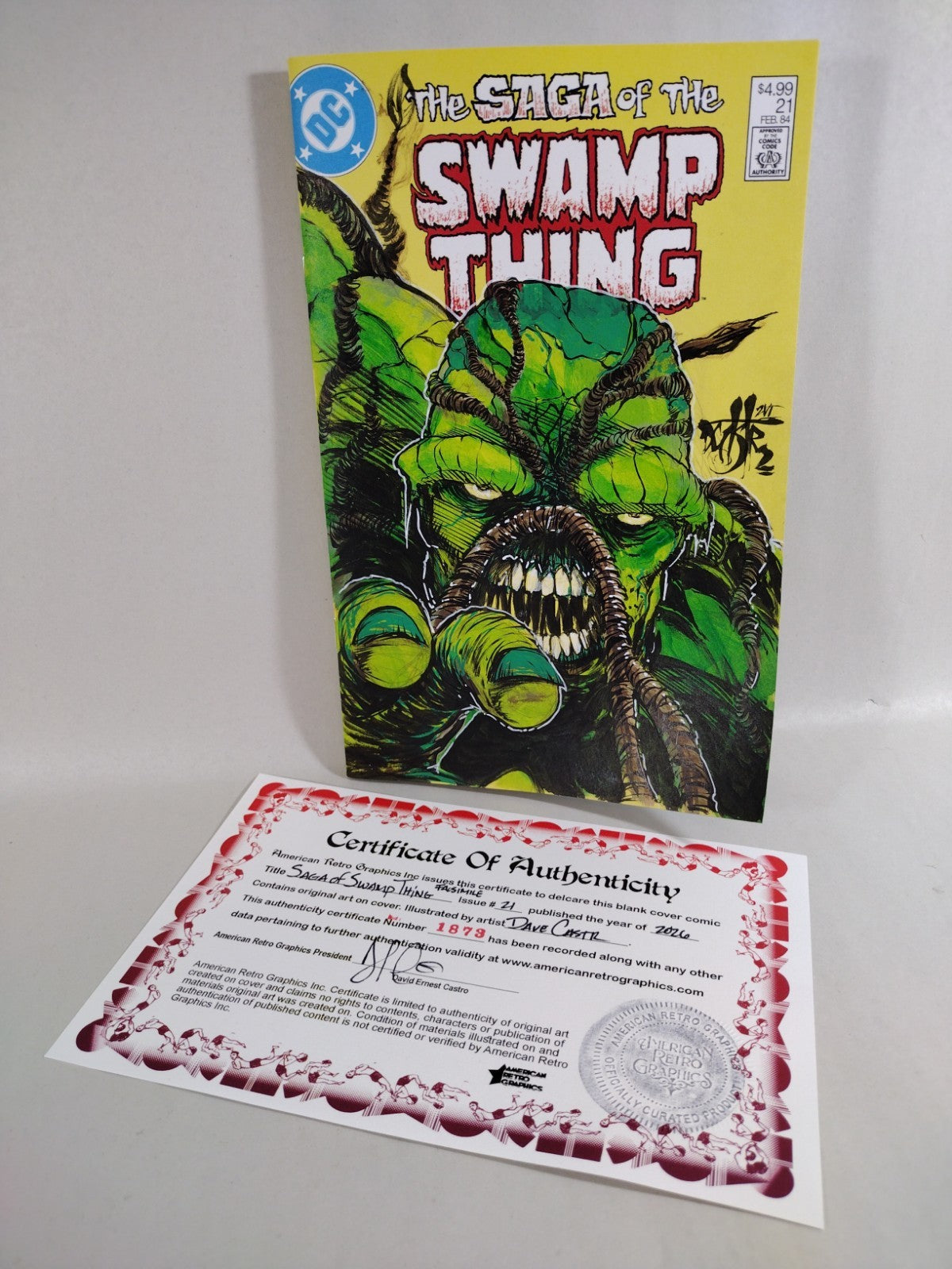Saga Of Swamp Thing 21 (2026) DC Facsimile Ed Sketch Cover W Original DCastr Art