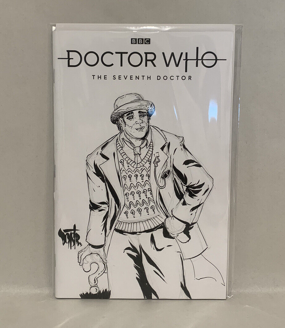 DOCTOR WHO: THE SEVENTH DOCTOR #1 Blank Variant Cover Comic 2018 W Original Art