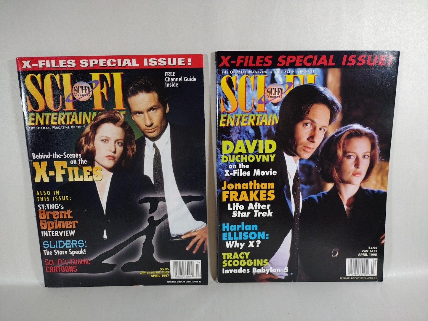 Sci-Fi Entertainment Channel Magazine Lot Of 2 April 1997 1998 X-Files Special