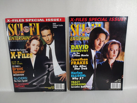 Sci-Fi Entertainment Channel Magazine Lot Of 2 April 1997 1998 X-Files Special