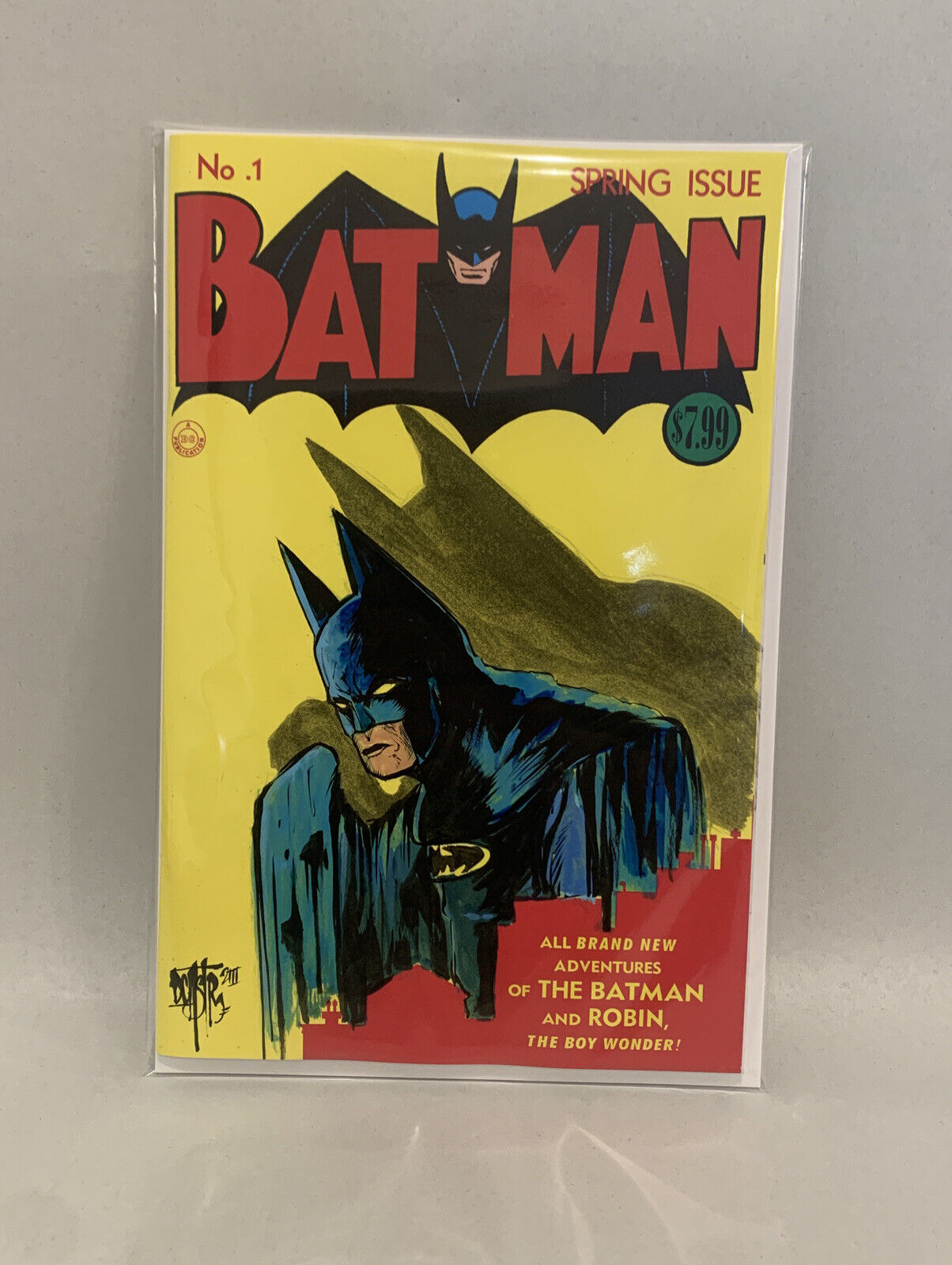 Batman #1 Facsimile Ed. (2023) DC Comic Sketch Cover W Original Dave Castr Art