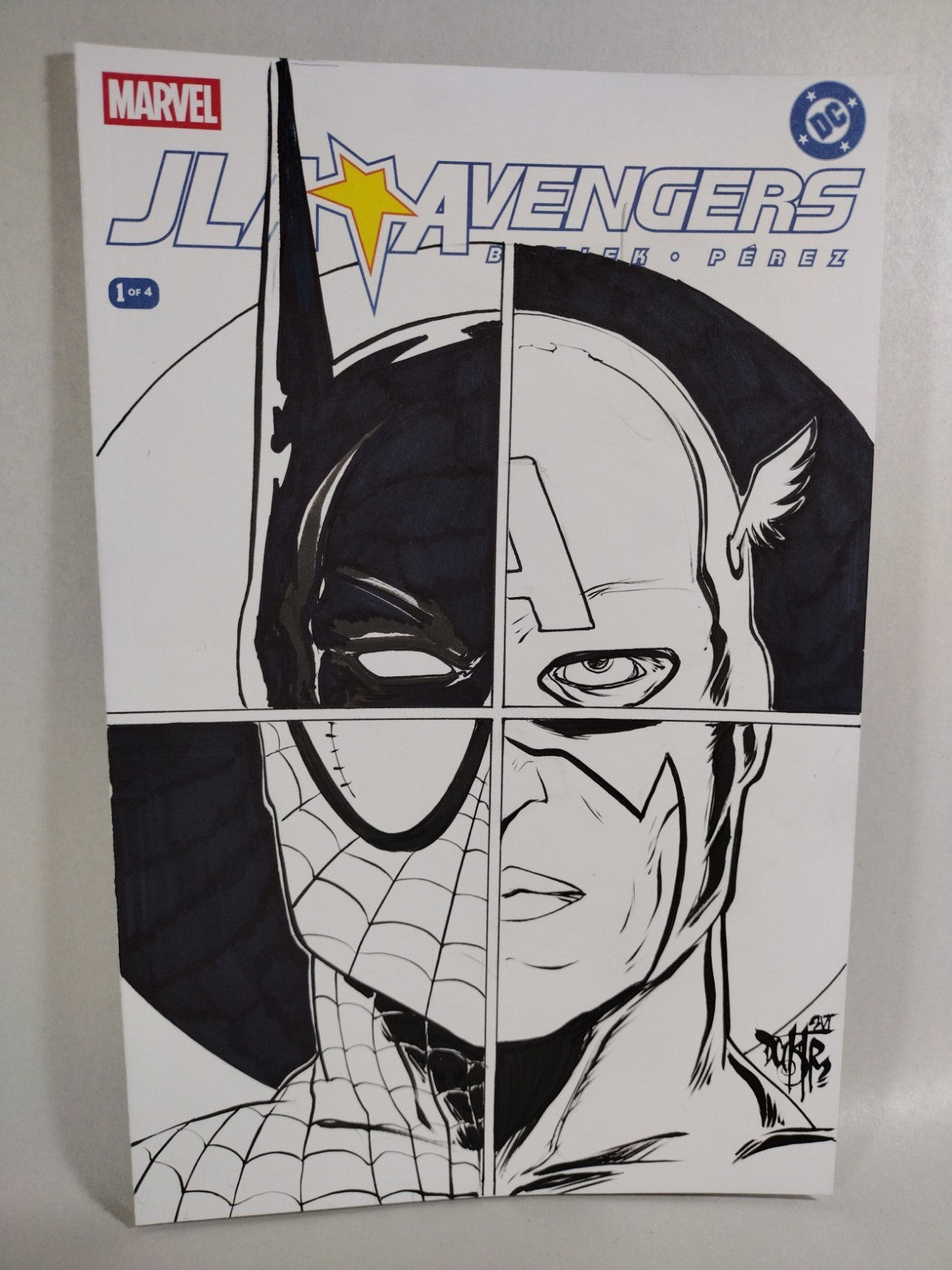 JLA Avengers #1 (2026) DC Marvel Facsimile Sketch Variant W Original DCastr Art