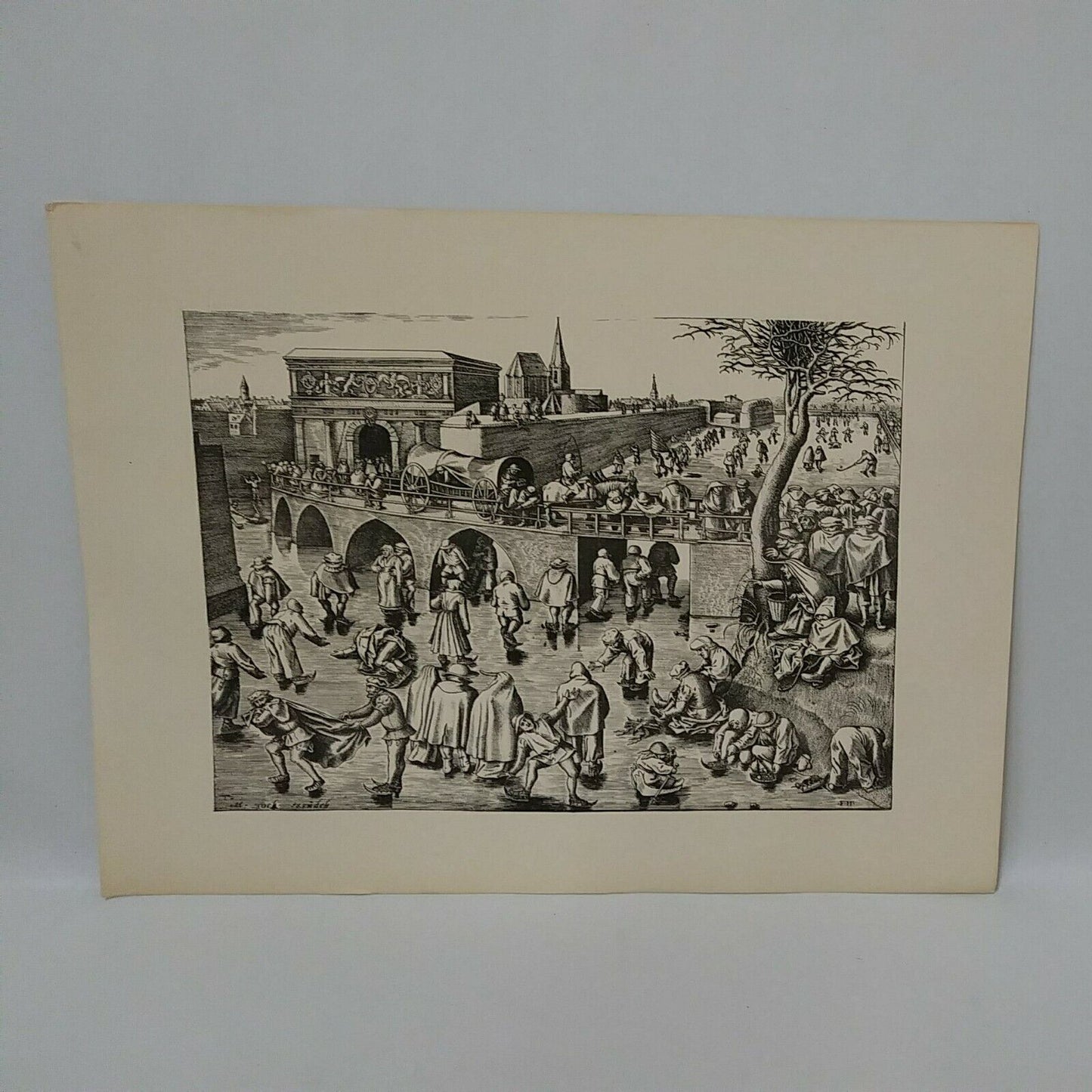 Lot Of 9 Vintage Copies of Pieter Brueghel Print Political Satire Illustrations