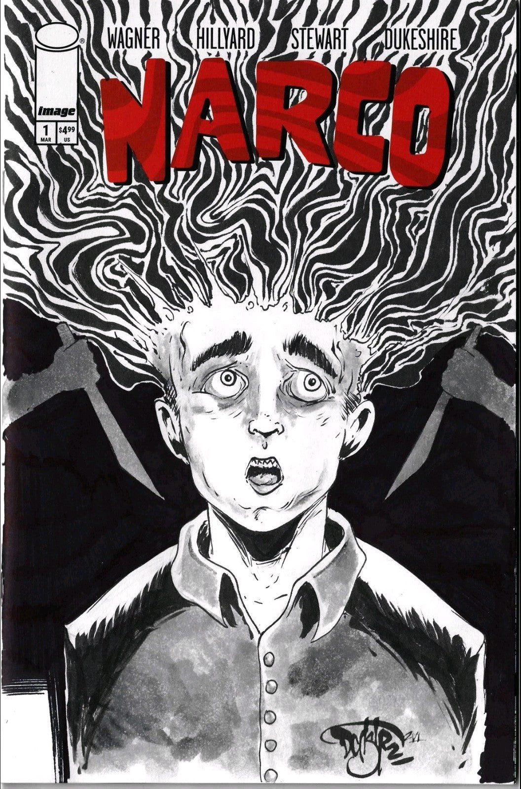 Narco #1 (2026) Image Comic Sketch Cover Variant W Original Dave Castr Art
