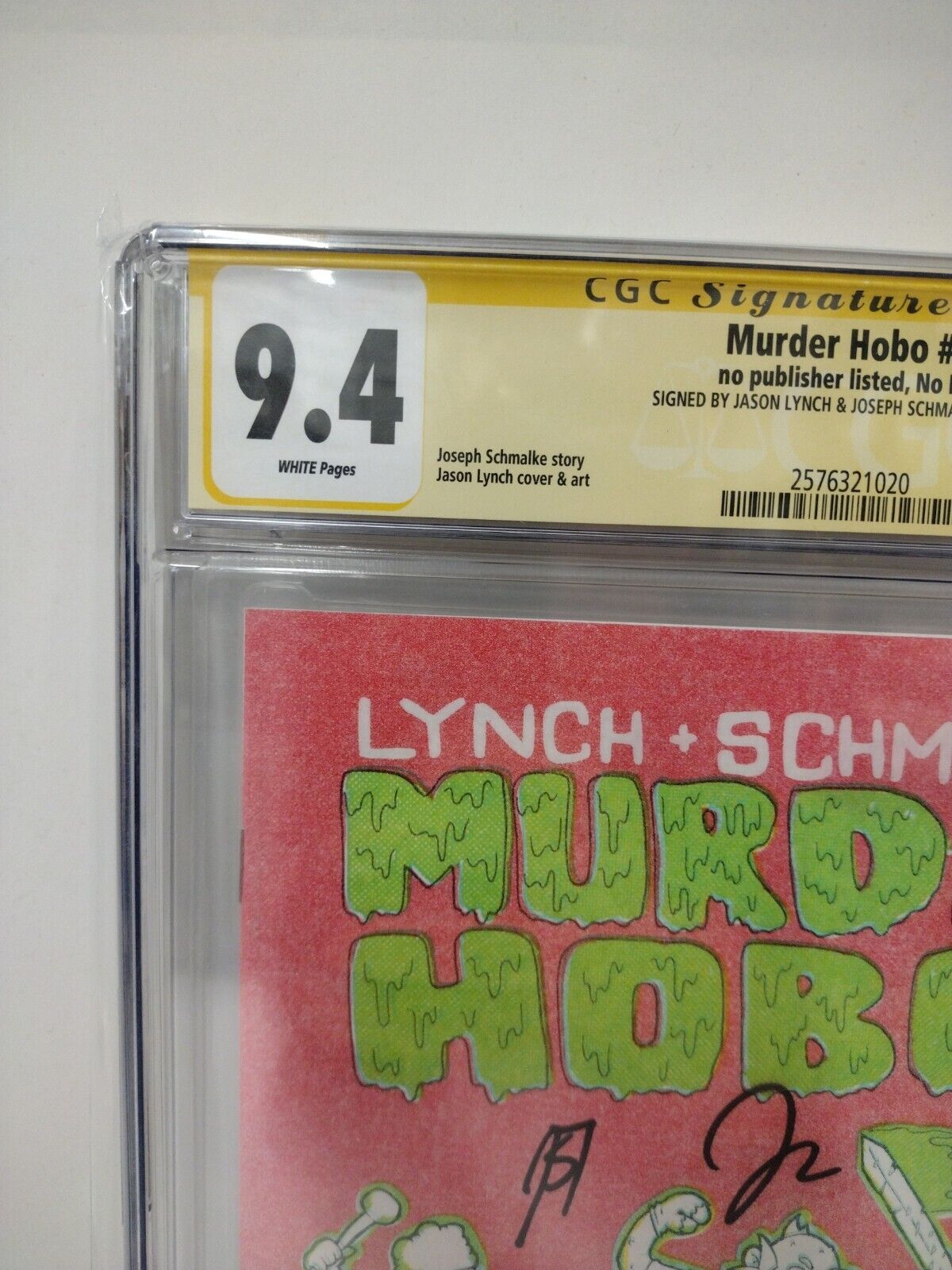 Murder Hobo Ash Can (2020) 9.4 CGC SS Joseph Schmalke Jason Lynch 1st Appearance