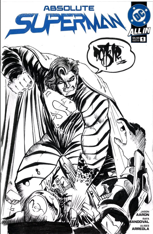 Absolute Superman 1 (2024) DC Comic Sketch Variant Cover W Original DCastr Art