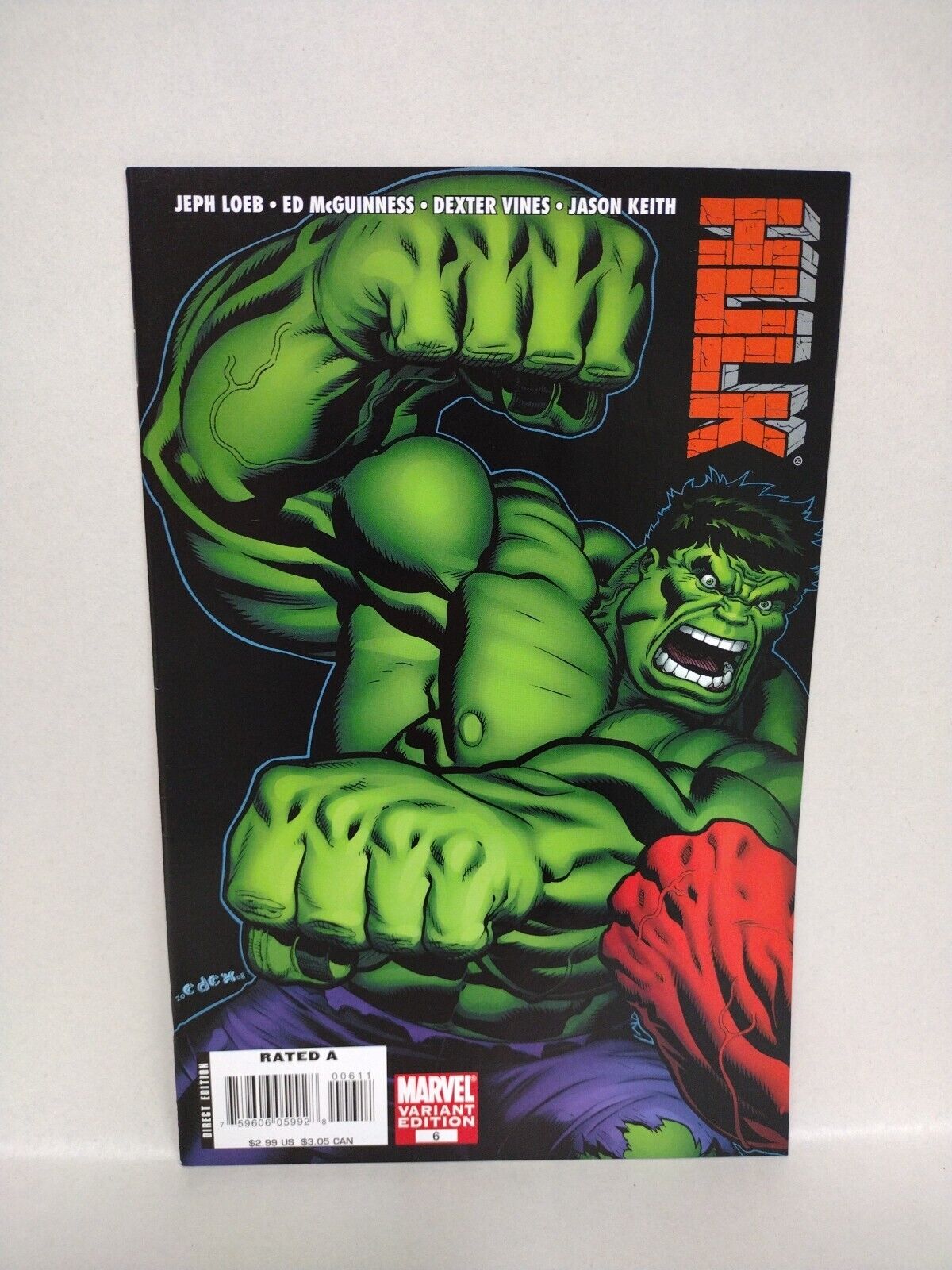 Hulk #6 (2008) Marvel Red and Green Variant Ed McGuiness Connecting Covers NM