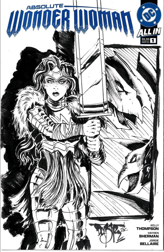 Absolute Wonder Woman 1 (2024) DC Comic Sketch Variant Cvr W Original DCastr Art