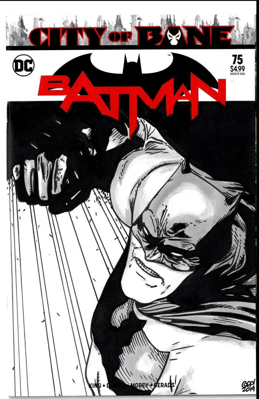 Batman 75 (2019) DC Comic Blank Sketch Variant Cover W Original Gary Parkin Art 