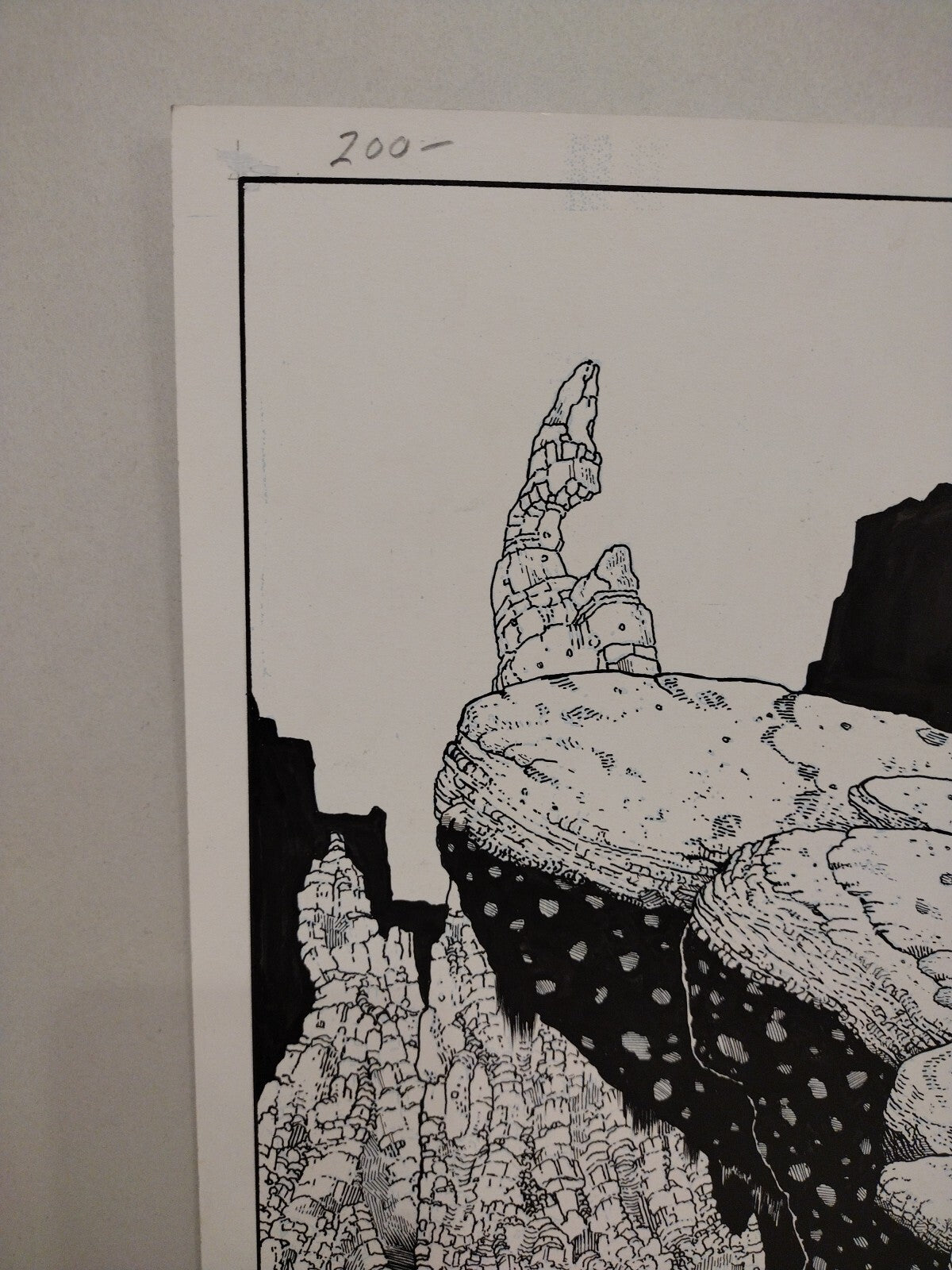 Original Joe Vigil Sinbuck 1 Page 1 Original Ink Only On Blue Line Printed Board