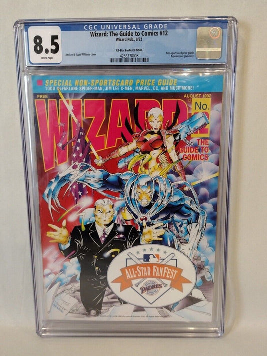 Wizard Magazine 1992 Jim Lee All-Star Fanfest San Diego Padres Giveaway CGC 8.5