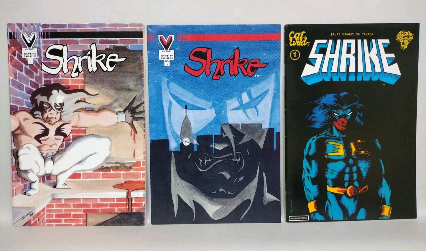Shrike (1987) Victory Comic Lot Set #1 2 (1990) #1 Cat Wild Robert Durham VF
