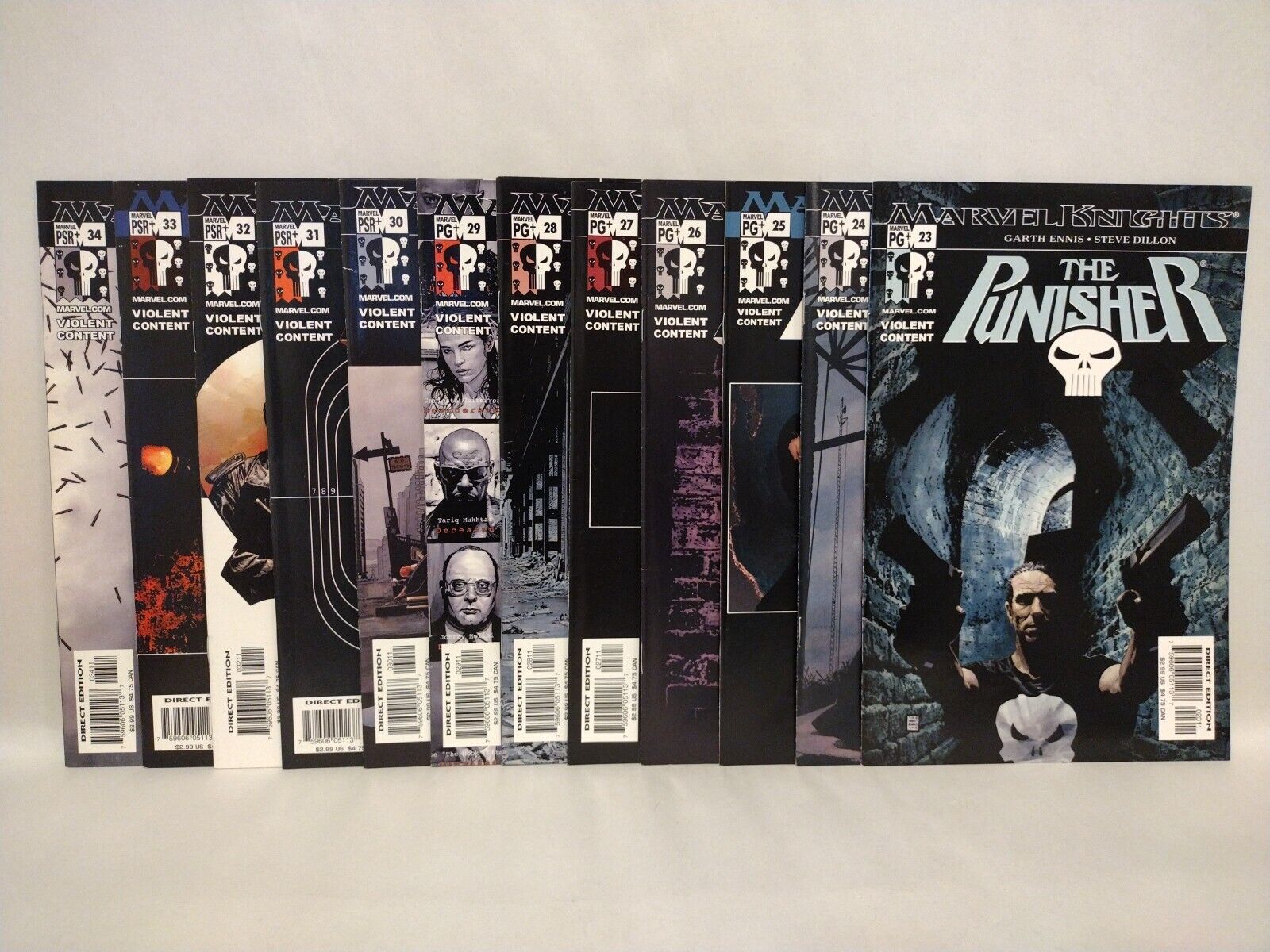 Marvel Knights Punisher (2003) Garth Ennis Comic #23-34 Lot Set Run VF-NM