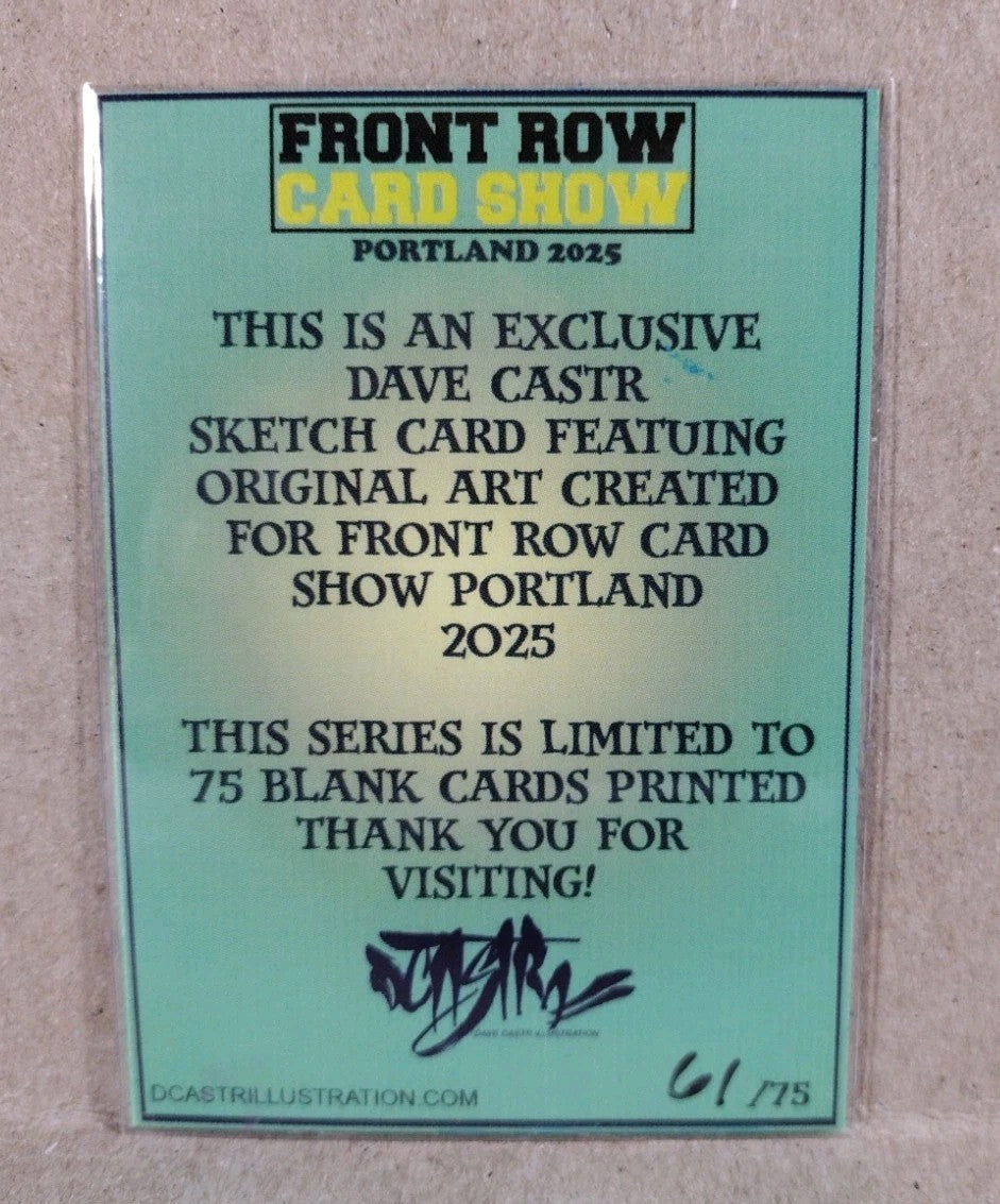 DCastr  2025 Front Row Show Exclusive Sketch Card W Original Pokemon Whismer Art