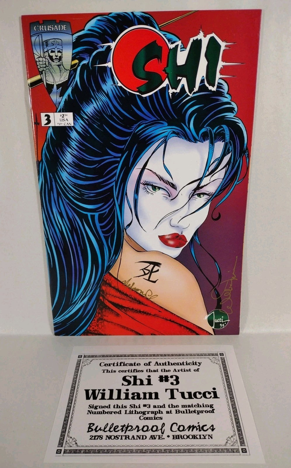 Shi Way Of The Warrior 1995 Crusade Comic Signed Lot 1 2 3 4 5 6 7 Set W Prints