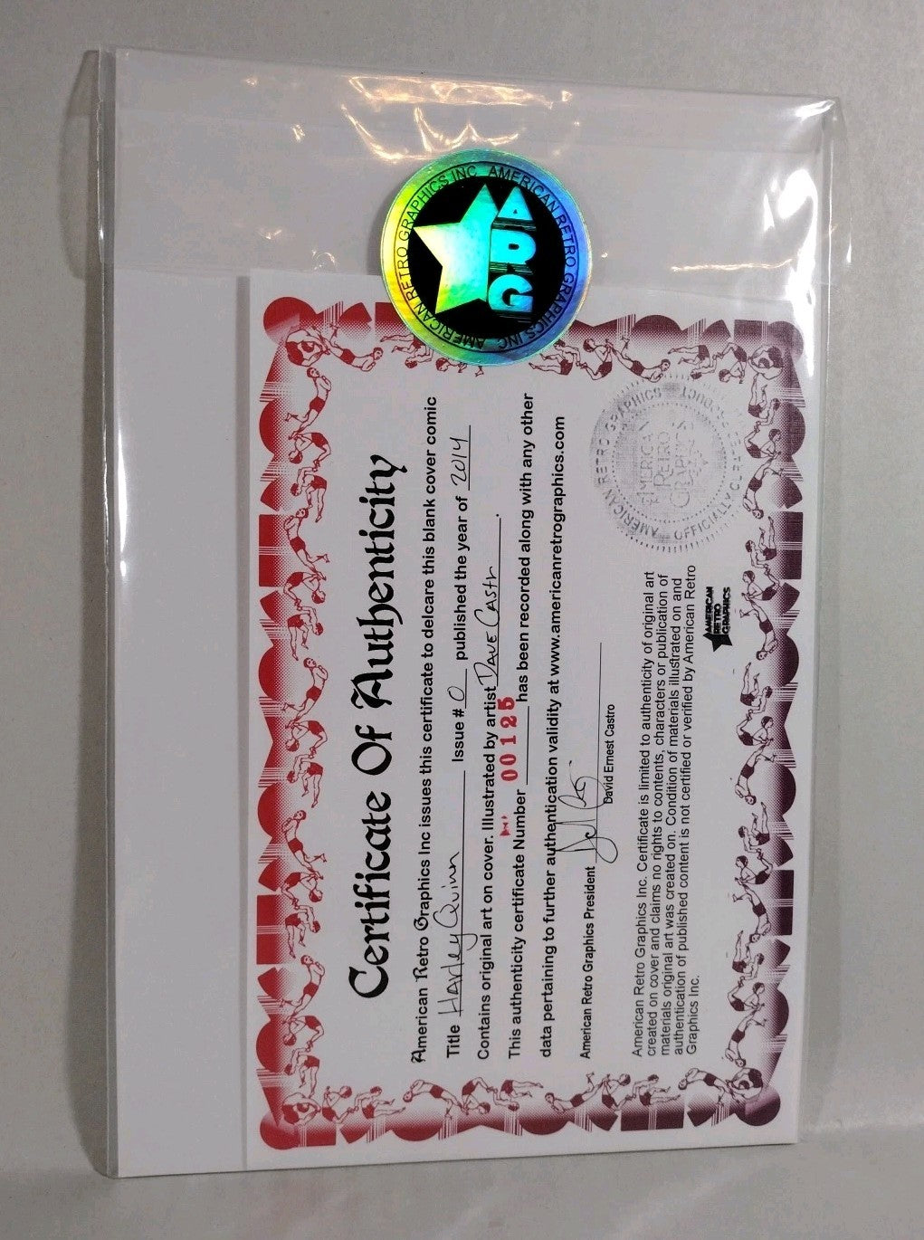 Harley Quinn #0 (2014) DC Sketch Variant Cover Comic W Original Dave Castr Art