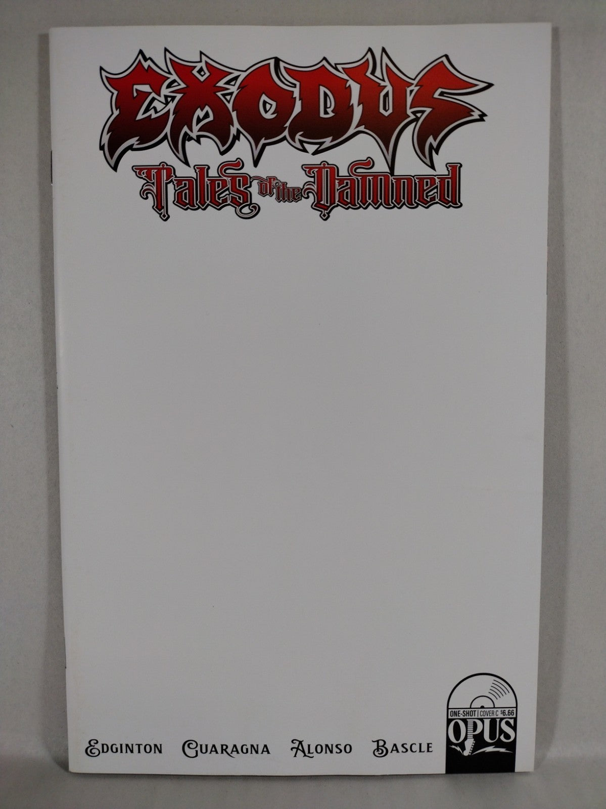 Exodus Tales Of The Damned (2023) Opus Comic Blank Sketch Cover Variant NM Gloss