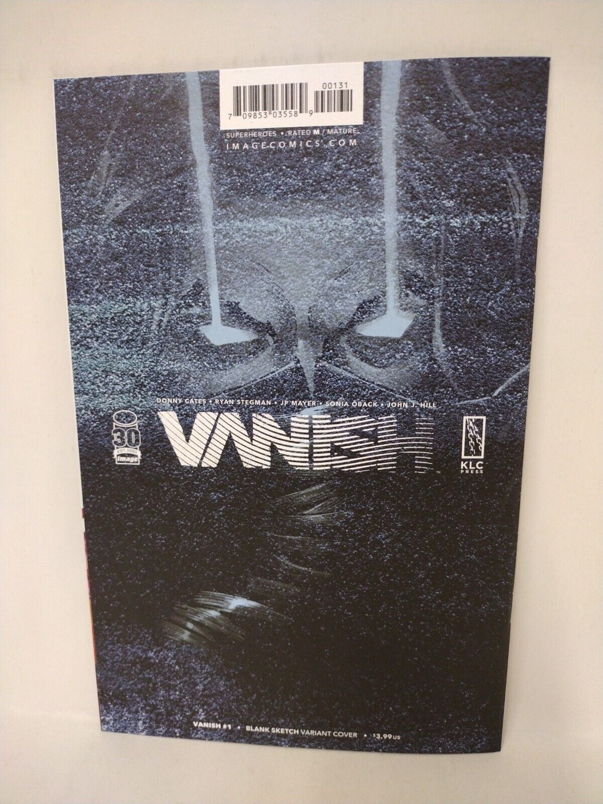 VANISH #1 (2022) Cates Stegman Image Comic Blank Cover w Original DCastr Art COA