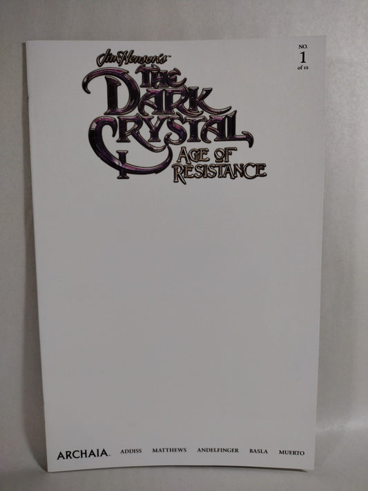 Dark Crystal Age of Resistance #1 (2019) Archia Blank Variant Corrected Cover NM