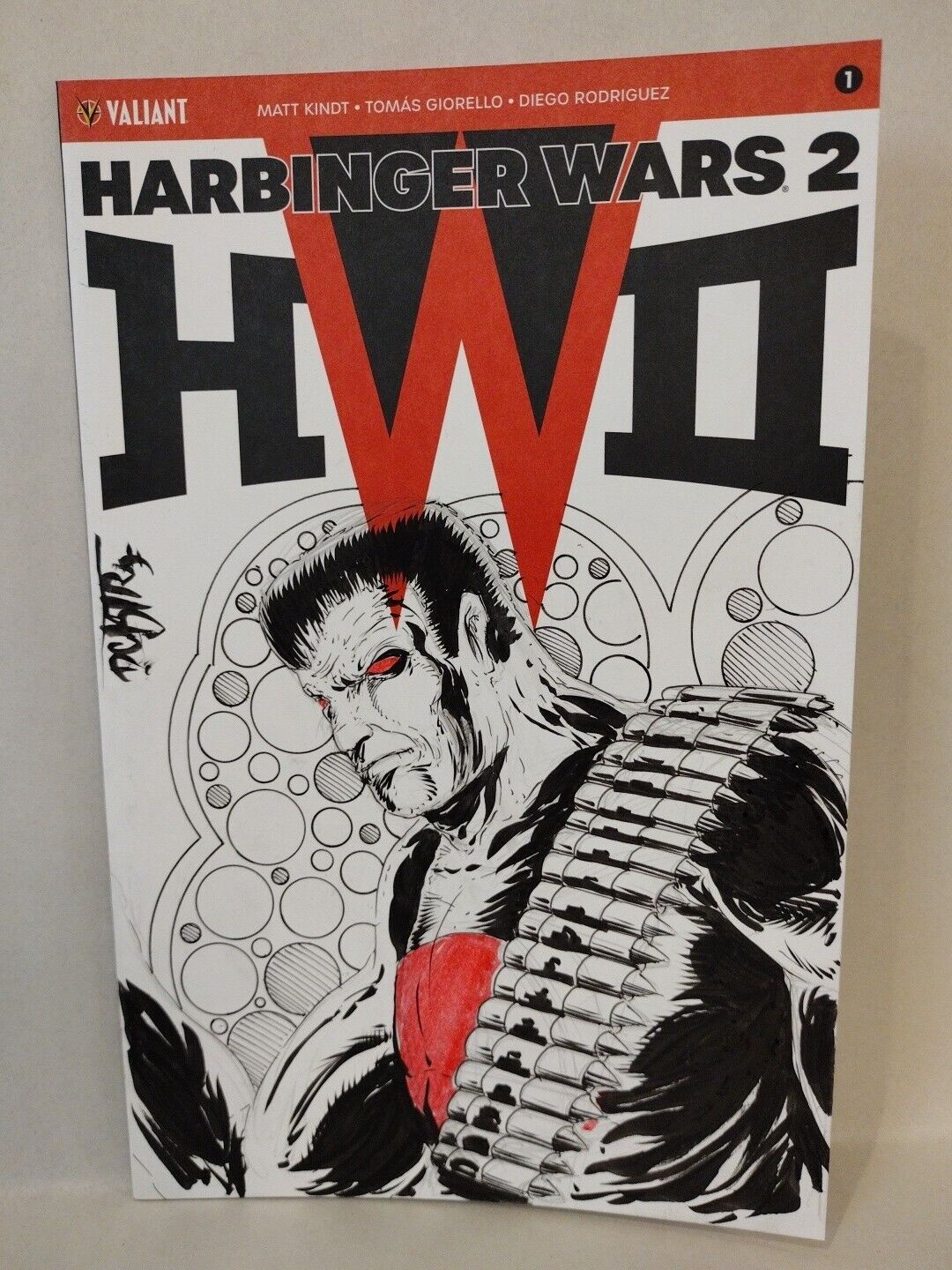 Harbinger Wars II #1 (2018) Valiant Blank Cover Comic w Original Bloodshot Art