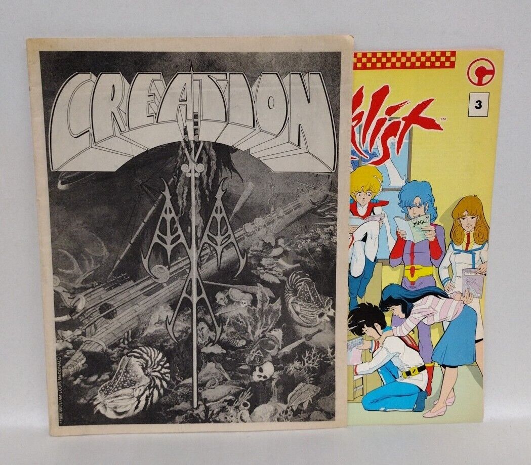 Creation 1986 Program Rick Bryant Alien Captain Harlock Pin Up Comico #3 Insert