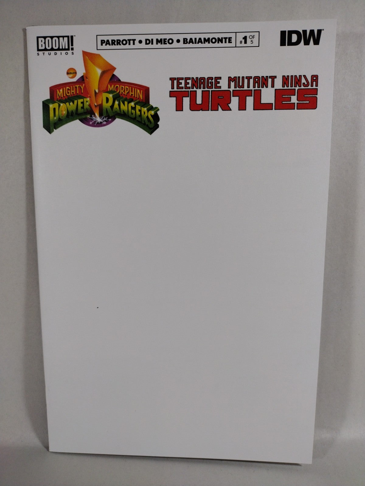 MMPR TMNT #1 (2019) Boom IDW Blank Sketch Cover Variant Comic New NM
