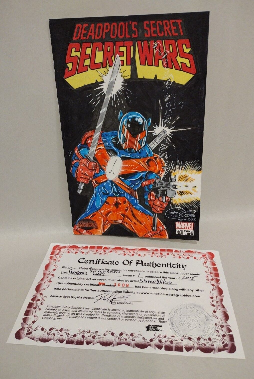 Deadpool's Secret Wars 1 Marvel Sketch Variant Comic W Original S Wilcox Art