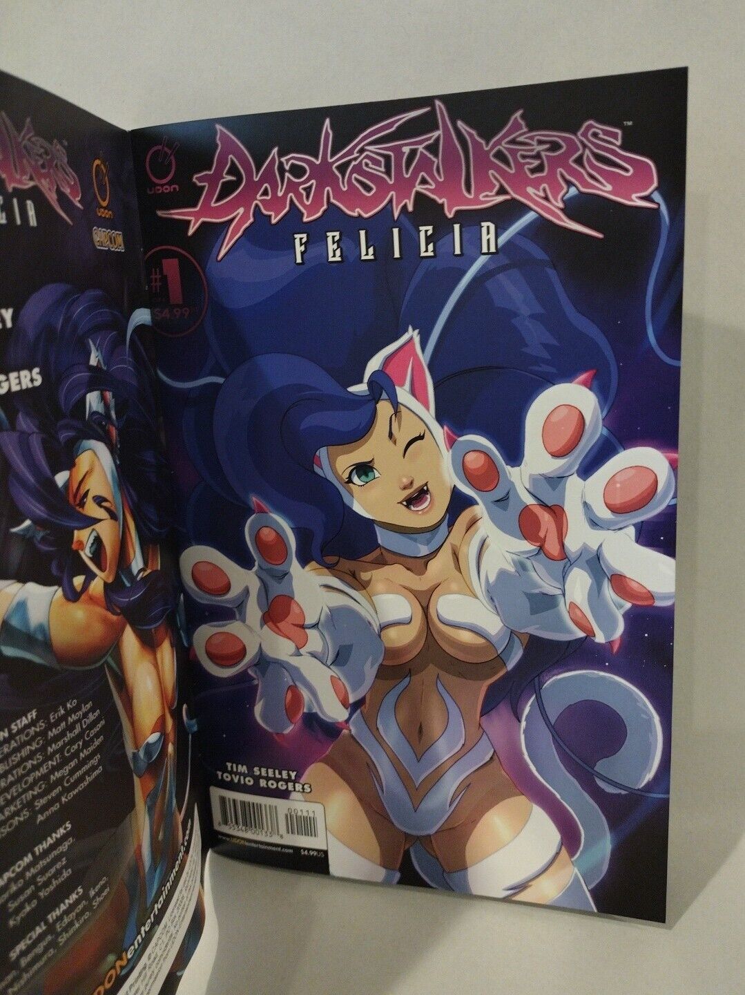 Darkstalkers Felicia #1 (2023) UDON Blank Variant Comic W Original DCastr Art