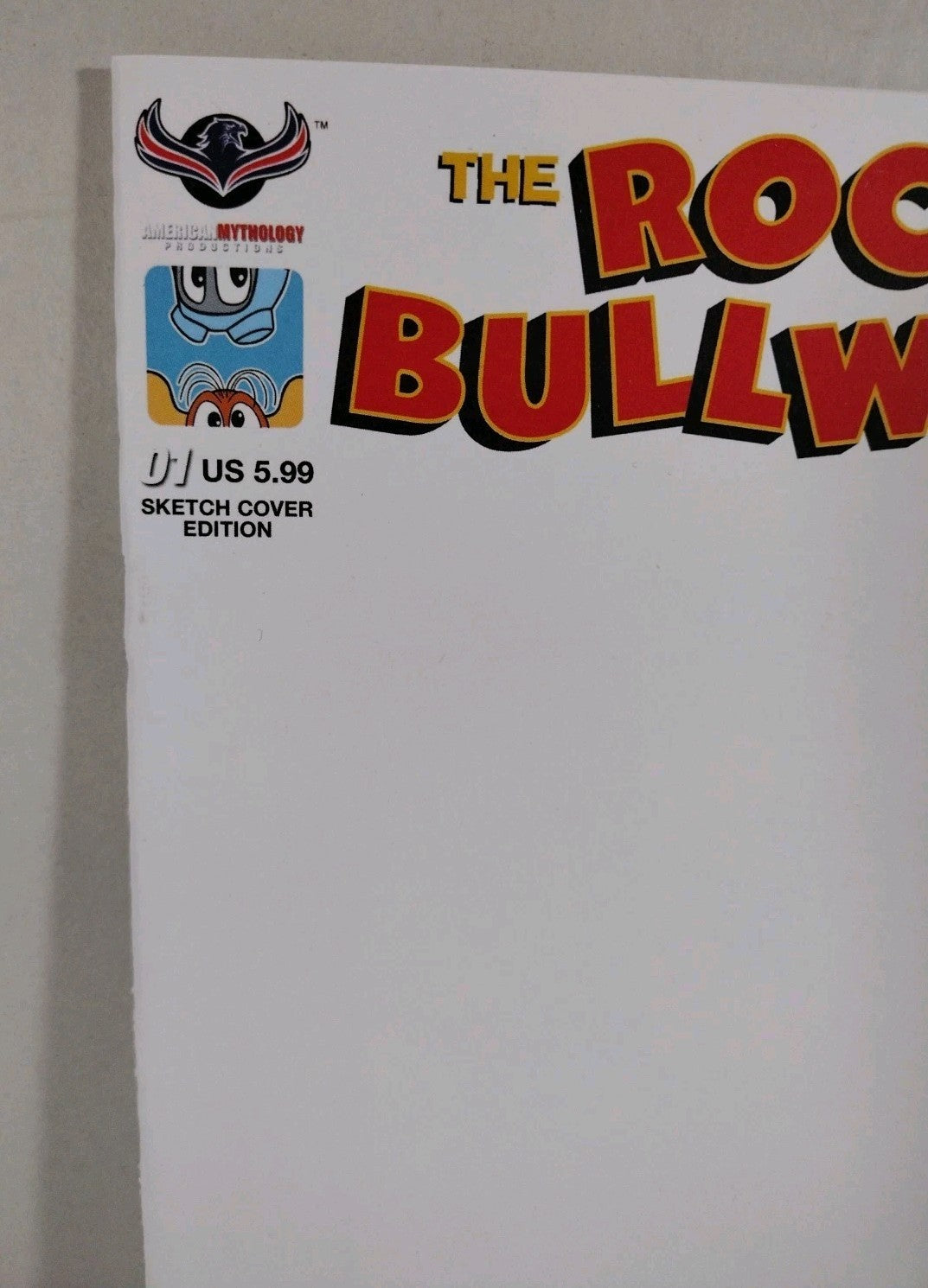 Rocky And Bullwinkle Show #1 (2017) AMP Blank Sketch Variant Cover Comic NM