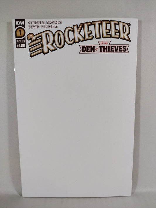 Rocketeer Den of Thieves #1 (2023) IDW Blank Sketch Variant Cover Comic NM
