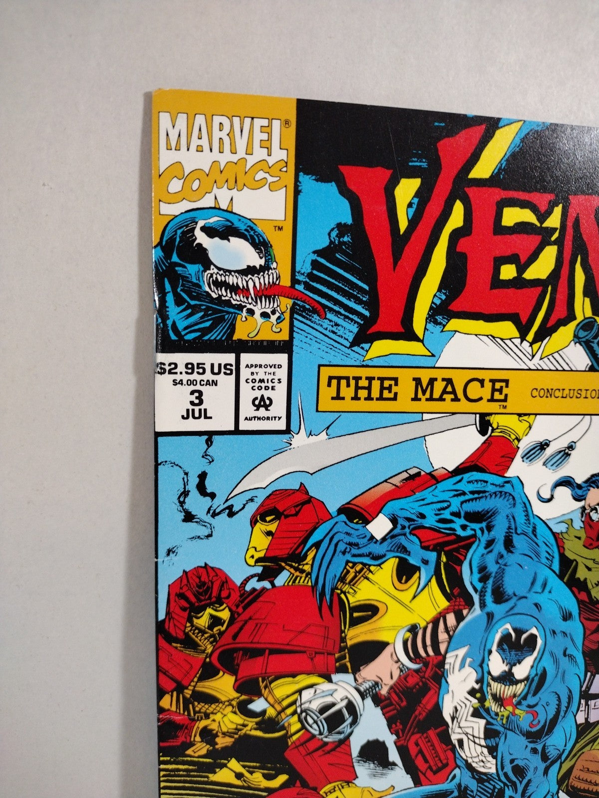 Venom The Mace (1994) Complete Marvel Comic Series #1 2 3 Liam Sharp Carl Potts