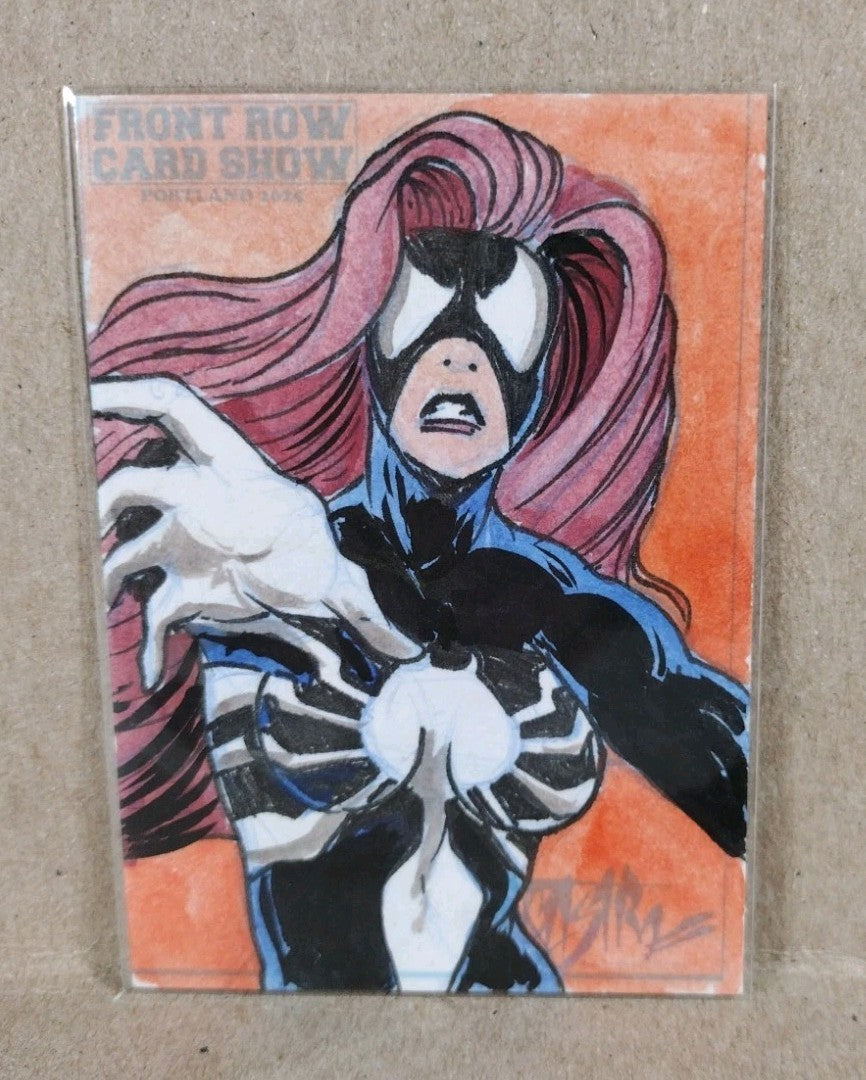 DCastr (2025) Front Row Show Exclusive Sketch Card W Original Spider-Woman Art