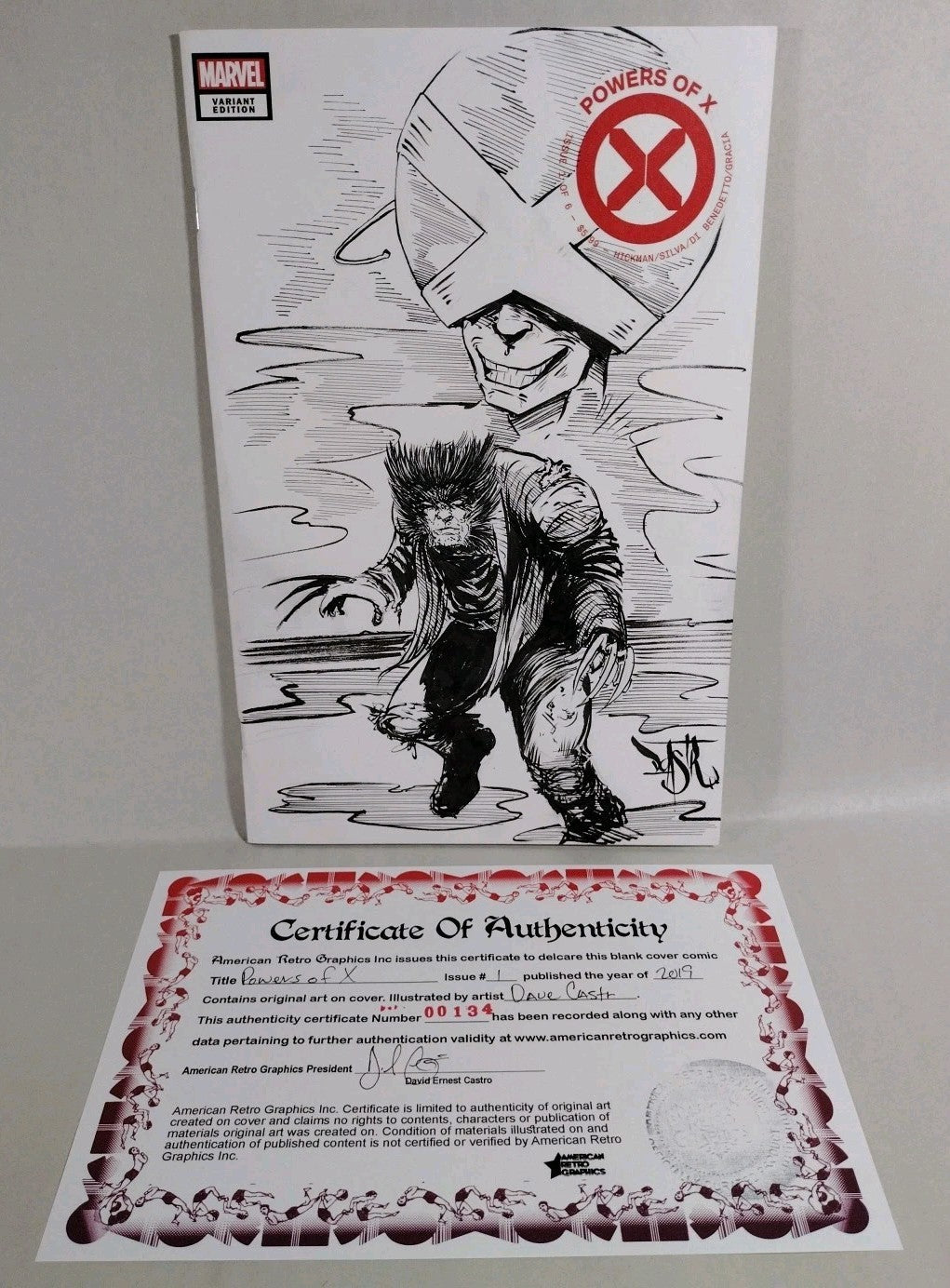 Powers of X #1 (2019) Marvel Sketch Cover Variant Comic w Original Art DCastr 