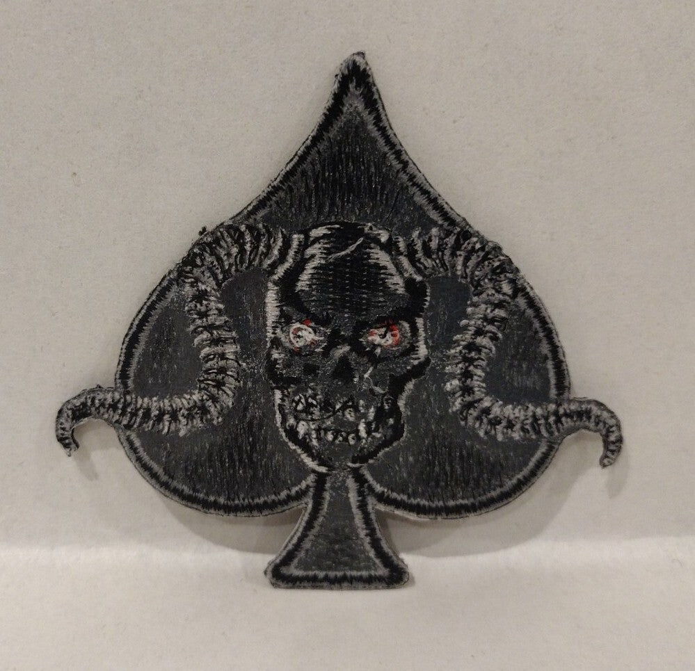 Lot Of 2 Horror Skull Demon Embroidered Patch Set New Unused